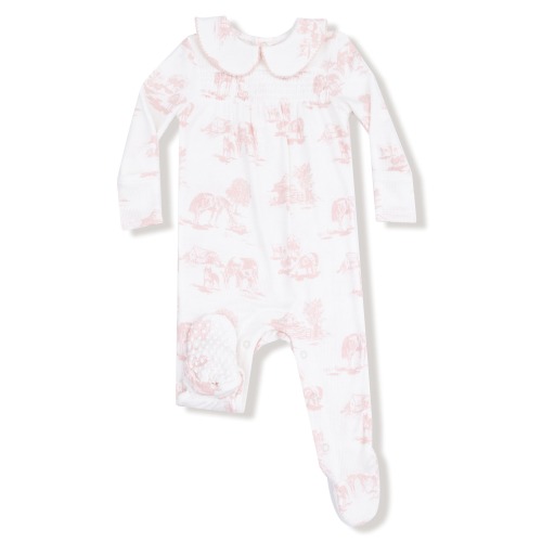 Angel Dear Farm Toile Print Peter Pan Collar Footie (Women) | Nordstromrack