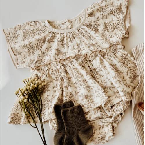Montse Gauze Dress Romper – Three Peas