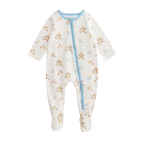 Nativity Print Baby Sleeper
