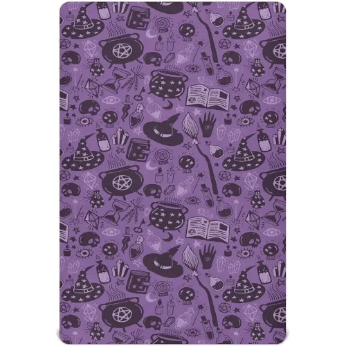 Fitted Crib Sheets for Boys Girls, Halloween Witch Soft Breathable Mattress Cover for Standard Crib & Toddler Bed Mattress, 52 * 28 in.