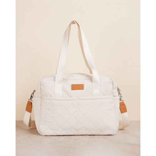 Sand Quilted Nappy Bag