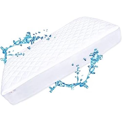 Crib Mattress Protector Pad - Waterproof & Noiseless, Ultra-Soft Breathable Mattress Cover for Baby Cribs and Toddler Beds, Highly Absorbent Fitted and Dryer Safe