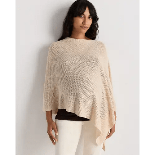 Lightweight Cotton Cashmere Nursing Shawl - Black