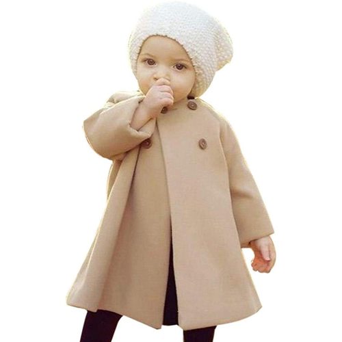 SWNONE Baby Coats Spring Fall Kid Baby Girl Cloak Button Jacket Clothes Baby Outwear Clothes