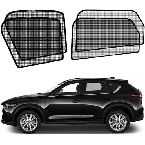Car Window Sun Shades Fit for Mazda CX-5 2017-2025，Magnetic Car Window Shade Sunshades Privacy Curtains, Breathable Mesh Sun Shield, Protect Baby/Pet from Heat