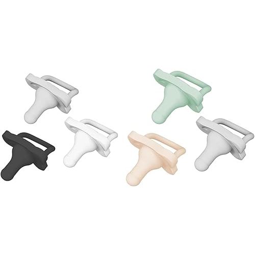 Dr. Brown's HappyPaci 100% Silicone Pacifier 0-6m BPA Free 3 Pack, Black White Cool Gray & Cool Gray Green Ecru 3 Count