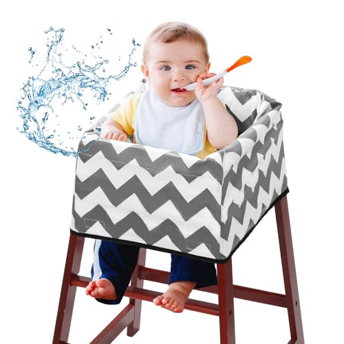 BALAPET Resuable Waterproof High Chair Cover for Restaurant, Thick Soft Baby Chair Protector Cover for Wooden or Restaurant High Chair, Protect Against Messy Meals and Dirty (Arrow)