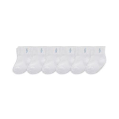 Baby Boys Polo Baby Sport Quarter Socks, 6 Pack