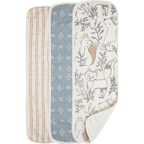 3-Pack Cotton Baby Burp Cloth Set
