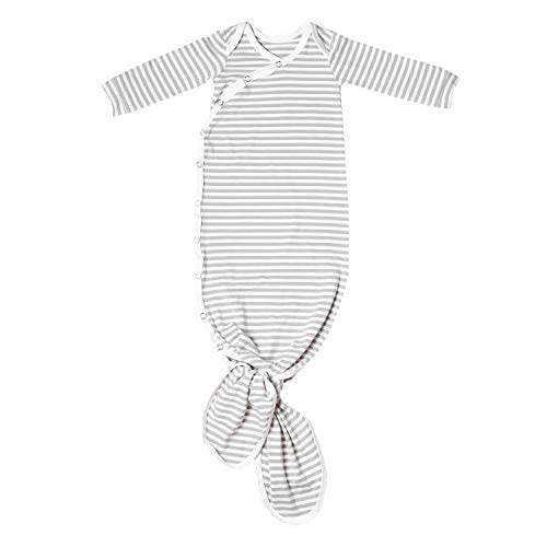 Copper Pearl Baby Gown - Knotted Newborn Sleepers for Baby Boy and Girl, Soft Stretchy Long Sleeve Infant Gowns with Bottom Tie and Hand Mittens, Perfect Hospital Coming Home Outfit (Everest)