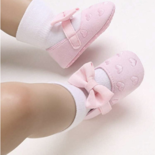 Baby shoes pink hearts s3.5