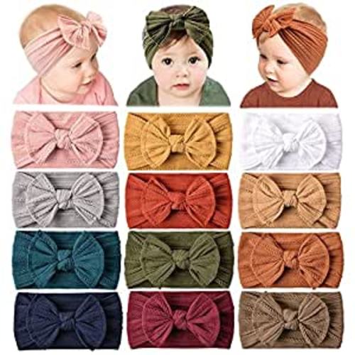 Amazon.com: Prohouse 12 Pack Baby Nylon Headbands Hairbands Hair Bow Elastics Handmade Hair Accessories for Baby Girls Newborn Infant Toddlers Kids : Everything Else