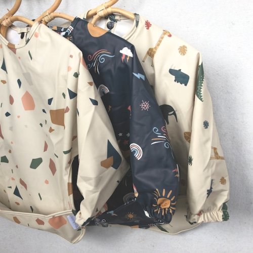 Minifolk Long Sleeved Waterproof Coverall Cape Bib Weaning - Etsy