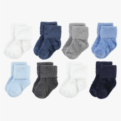 Hudson Baby Baby Girls' Cotton Rich Newborn and Terry Socks