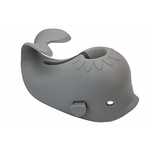 Bath Spout Cover for Bathtub - Faucet Baby Covers Protects Baby During Bathing Time While Being Fun. Cute Soft Whale Making for Enjoyable Safe Baths Your Child Will Love. (1 Pack, Grey)