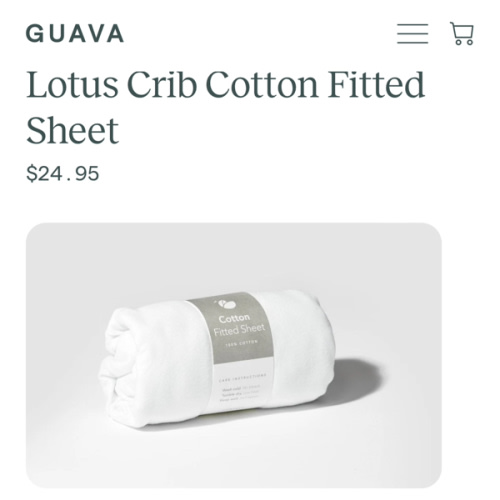 Fitted Crib Sheet: 100% Cotton Fitted Sheet for Lotus Travel Crib – Guava Family