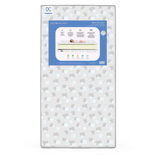 Delta Children Silent Slumber Crib and Toddler Mattress