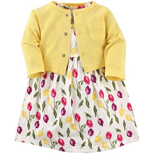 Luvable Friends baby-girls Dress and Cardigan