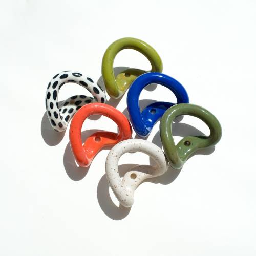 XL Ceramic Wall Hooks Handmade Decorative Coat Hook / Colorful Towel Hook / Wall Hanging Monotone