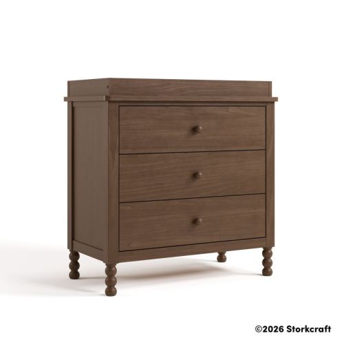 Storkcraft Rio 3 Drawer Chest With Topper Hazelnut