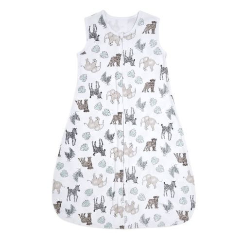 Aden + Anais Essentials Cotton Easy Swaddle Wrap Sleeping Bag - Jungle Animals - 0-6m