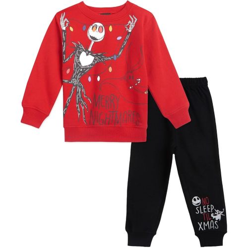 Disney Christmas Halloween Fleece Sweatshirt and Jogger Pants Outfit Set Newborn to Big Kid Sizes (Newborn - 14-16)