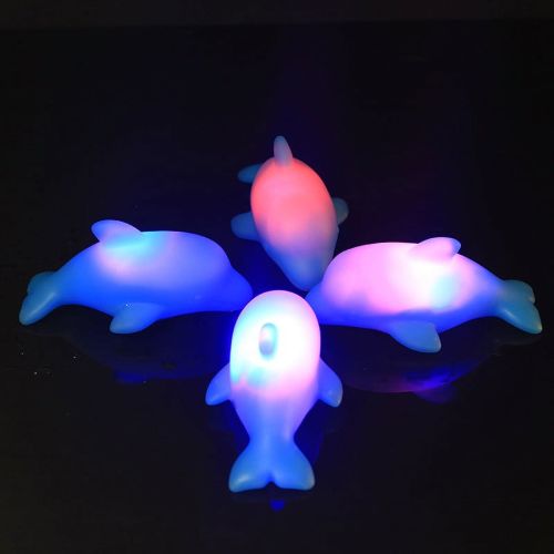 Baby Toys Dolphin Light Up Bath Toy Kids Water Toys LED Glowing In Dark Toys Luminous Beach Pool Shower Game for Children Gifts