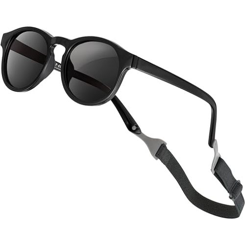 Baby Sunglasses with Strap Polarized Flexible UV400 for Infant Toddler Boys Girls Age 0-24 Months