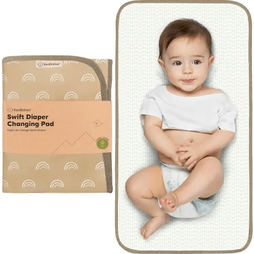Portable Diaper Changing Pad - Waterproof Foldable Baby Changing Mat - Travel Diaper Change Mat - Lightweight Changing Pads for Baby - Baby Changer - Machine Washable (Rainbow)