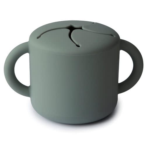 Amazon.com : mushie Silicone Snack Cup | Spill Proof Food Container for Toddler and Baby (Dried Thyme) : Baby