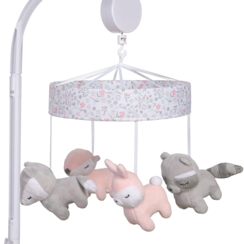 Sammy & Lou Sweet Forest Friends Baby Crib Mobile with Music, Crib Mobile Arm Fits Standard Crib Rail