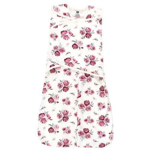 Hudson Baby Infant Girl Convertible Swaddle Sleep Sack, Rose, 3-9 Months