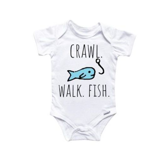 Fishing Fisherman Onesie® Baby Boy Girl Clothes Infant Bodysuit Funny Cute Newborn 2 Gs1 White 12m Onesie®