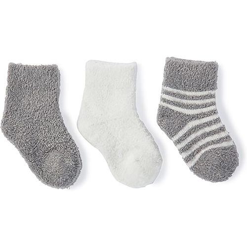 Barefoot Dreams® CozyChic Lite® Infant Socks 3-Pack, Pewter-Pearl, One Size