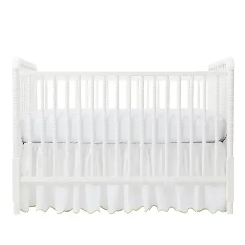 Thyme Pique Crib Skirt-Long Side