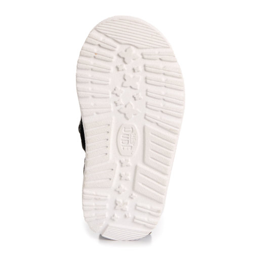 Hey Dude Infant Lil' Dudes Black Moc Toe Casual Shoes