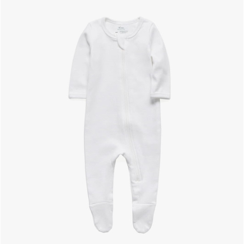 O2 BABY Baby Boys Girls Organic Cotton Zip-Front Sleeper Pajamas, Footed Sleep 'n Play
