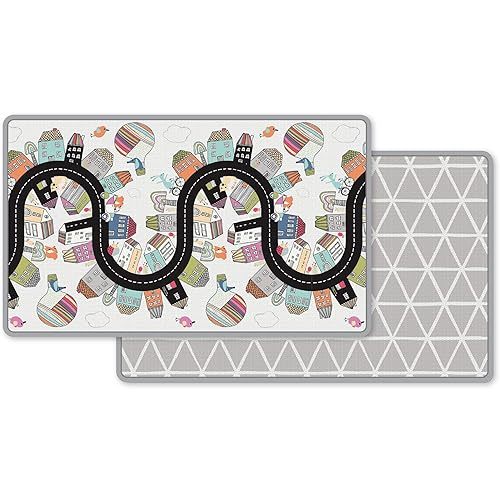 Skip Hop Baby Play Mat, Reversible Foam Floor Mat, 86" x 52", Vibrant Village