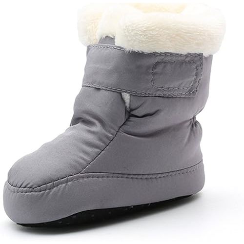 Kuner Newborn Baby Boys and Girls Waterproof Winter Warm Snow Boots Crib Shoes 6 12 Months