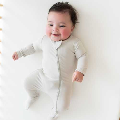 Zippered Footie in Oat