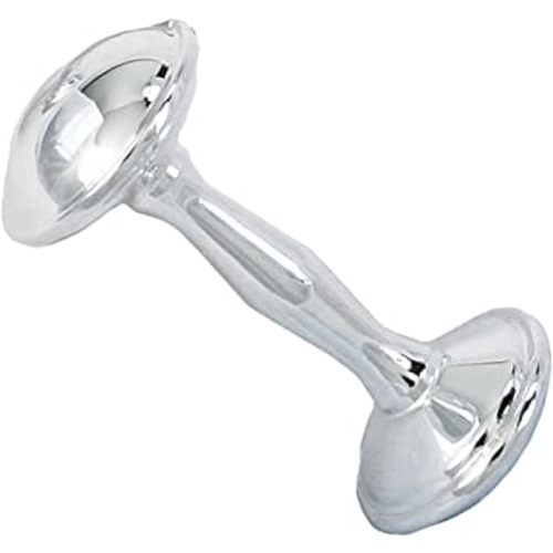 Stephan Baby Rattles - Keepsake Baby Rattle in Gift Box, 4-Inch, Silver Plated