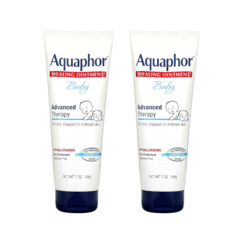 Aquaphor Healing Ointment Advanced Therapy, Skin Protectant for Baby, 7 Oz, 2 Pack