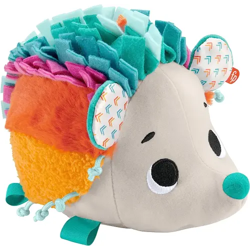 Fisher-Price Newborn Toy Cuddle ‘N Snuggle Hedgehog Plush with Sounds and Textures for Infant Sensory Play Ages 3+ Months