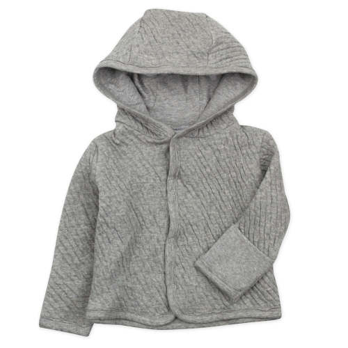 Organic Cotton Matelassé Snap-Front Hooded Jacket | Honest Baby Clothing