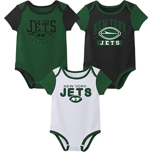 Outerstuff NFL Teams Newborn Baby and Infant Short Sleeve Bodysuit Variety 3-Pack (0-18m)