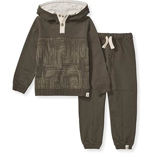 Burt's Bees Baby baby-boys Shirt and Pant Set, Top & Bottom Outfit Bundle, 100% Organic Cotton