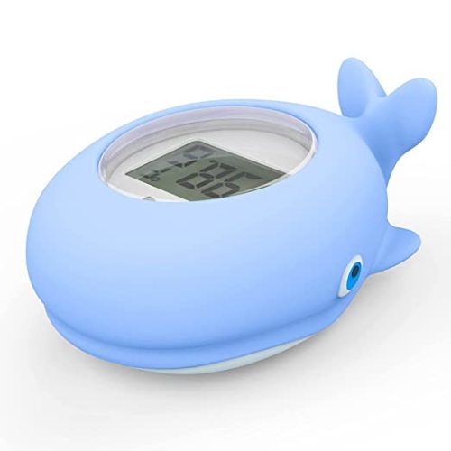 Baby Bath Water Thermometer for Infant, Tub Water Temperature Digital Room Thermometer, Floating Bathing Whale Toy Gift for Kid Newborn - New Upgraded Waterproof, Accurate & Safe