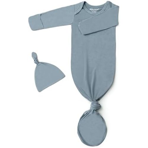 Baby Noah Newborn Knotted Gown for Boy Girls, Newborn Coming Home From Hospital Outfit, Baby Tie Gown Nightgown