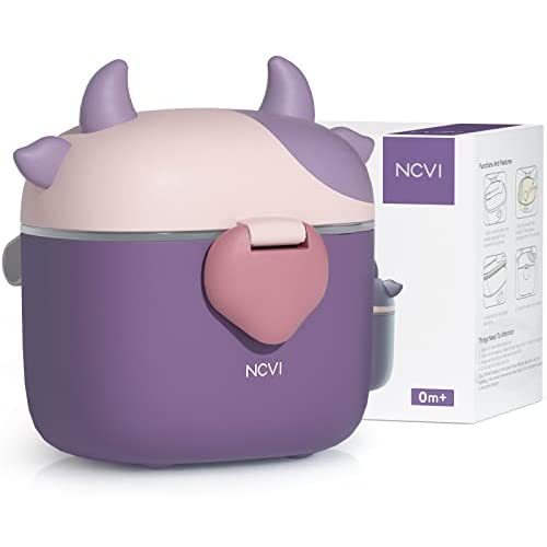NCVI Baby Formula Dispenser with Scoop and Leveller Portable Storage Formula Containers for Travel, Non-Spill Smart Baby Milk Powder Formula Dispenser for Fruits, Snacks and Nuts (Purple)