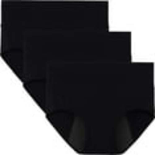 INNERSY Period Underwear for Women High Waisted Postpartum Maternity Panties 3-Pack (XS, Black With Dark Lining)